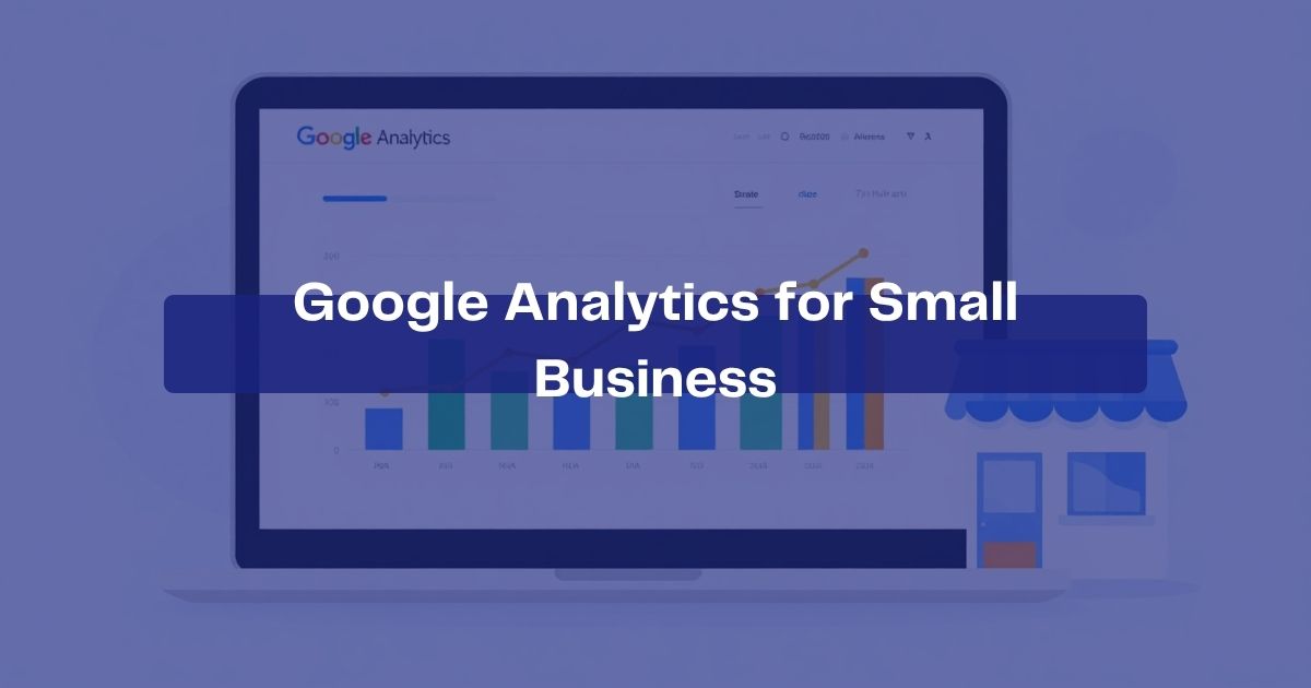 A computer screen displaying a web analytics dashboard, representing Google Analytics for small business use.